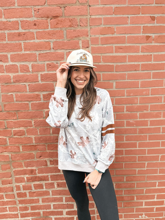 Leaf Print Pullover