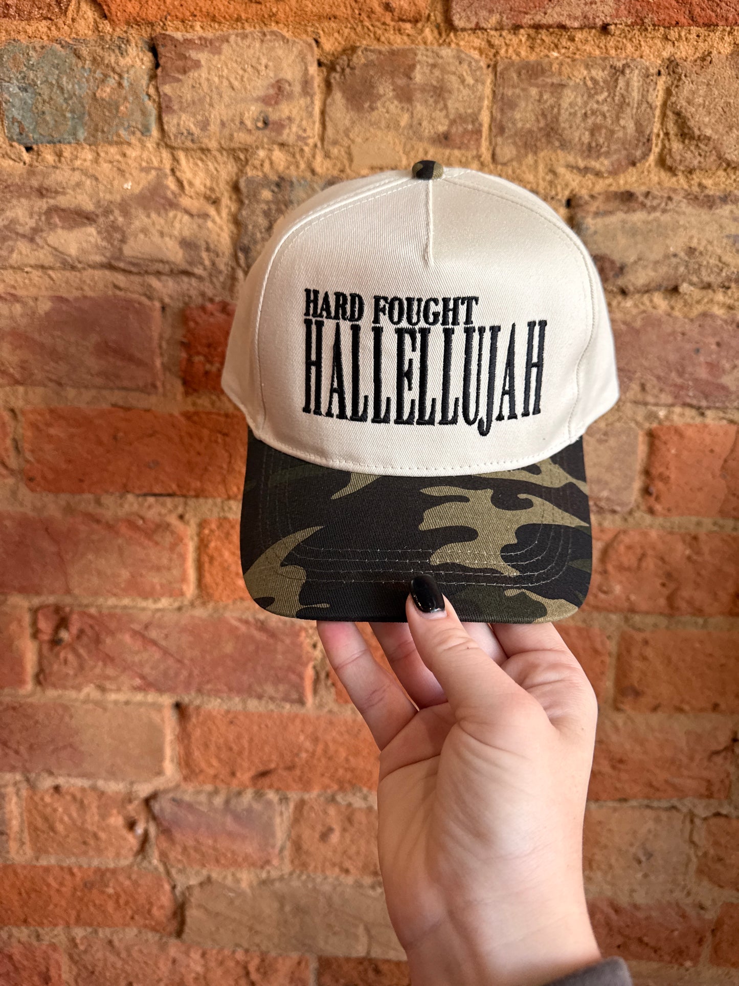 Camo Hard Fought Hallelujah Hat