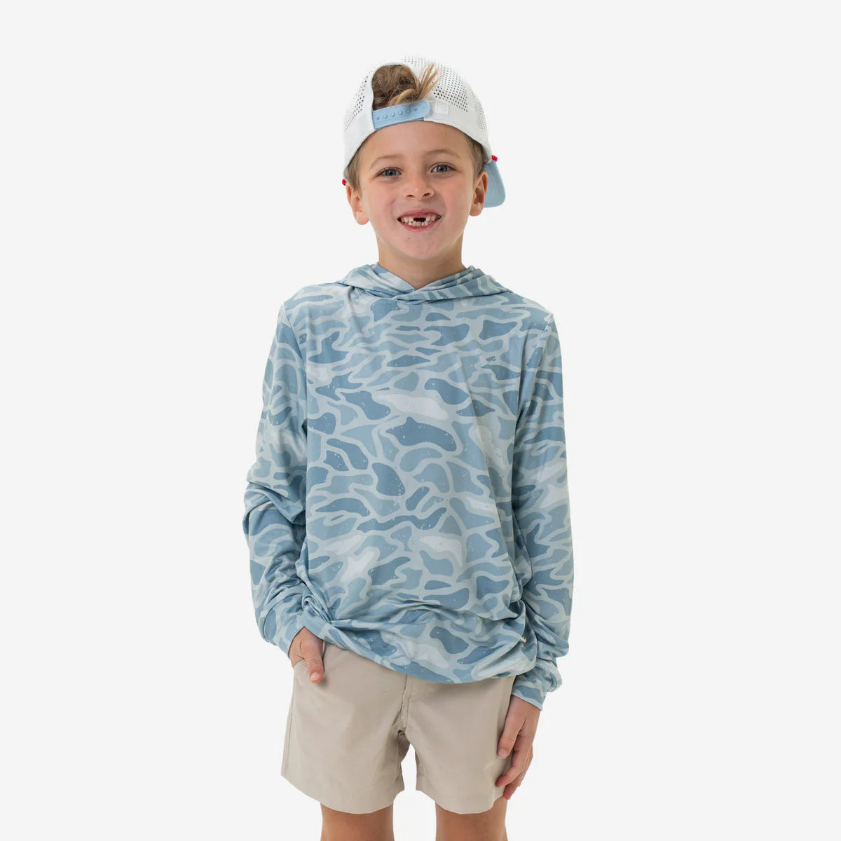 Youth Performance Hoodie—Seaside Camo