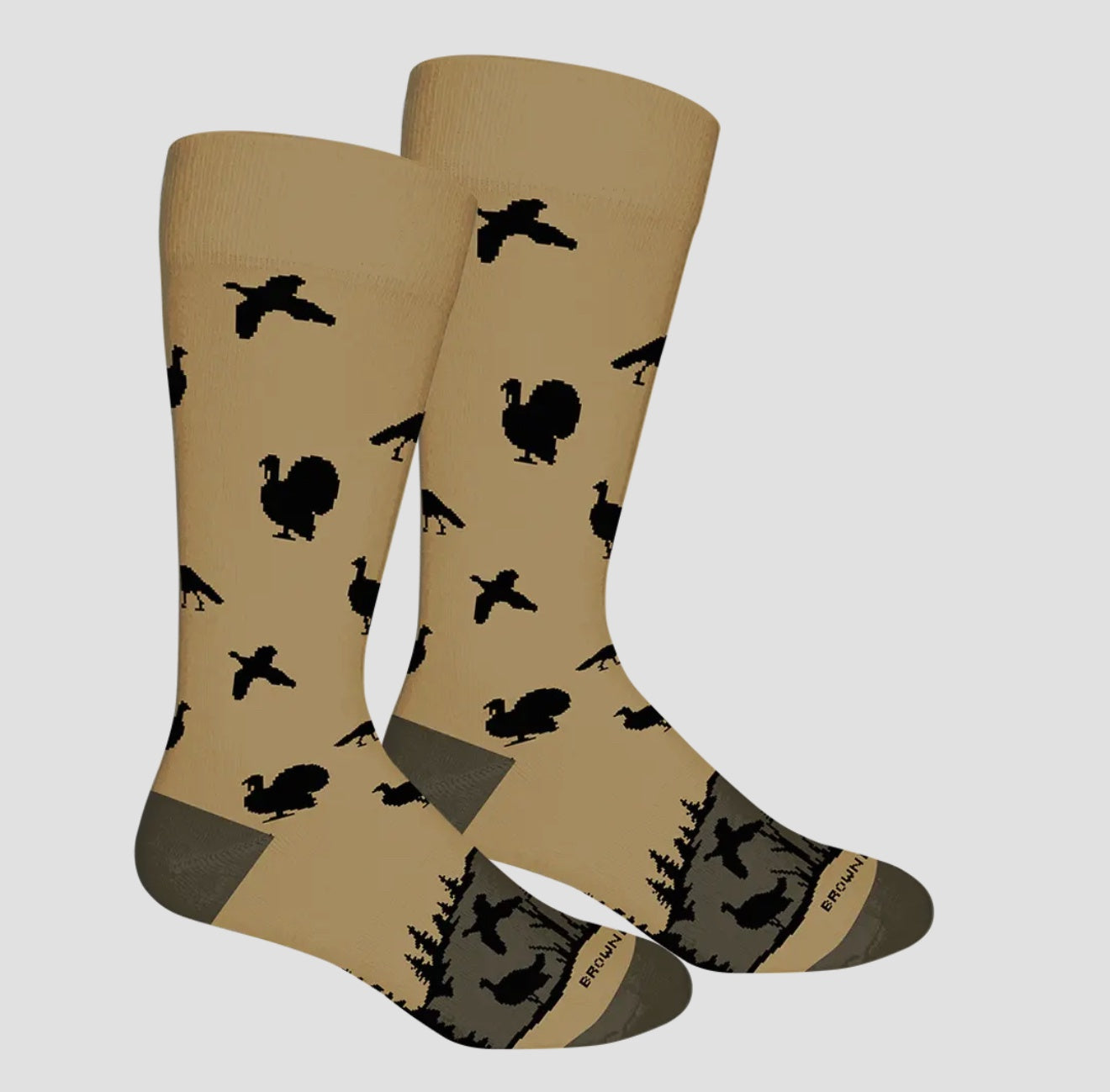 Khaki Wild Turkey Socks