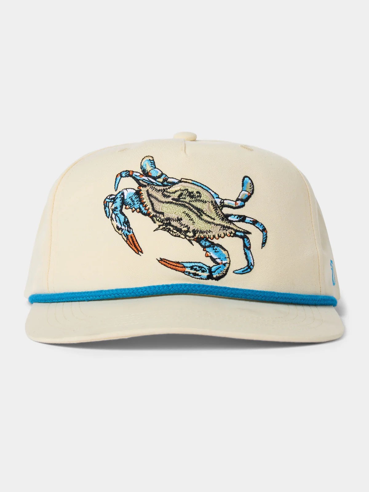 Ivory Blue Crab Hat
