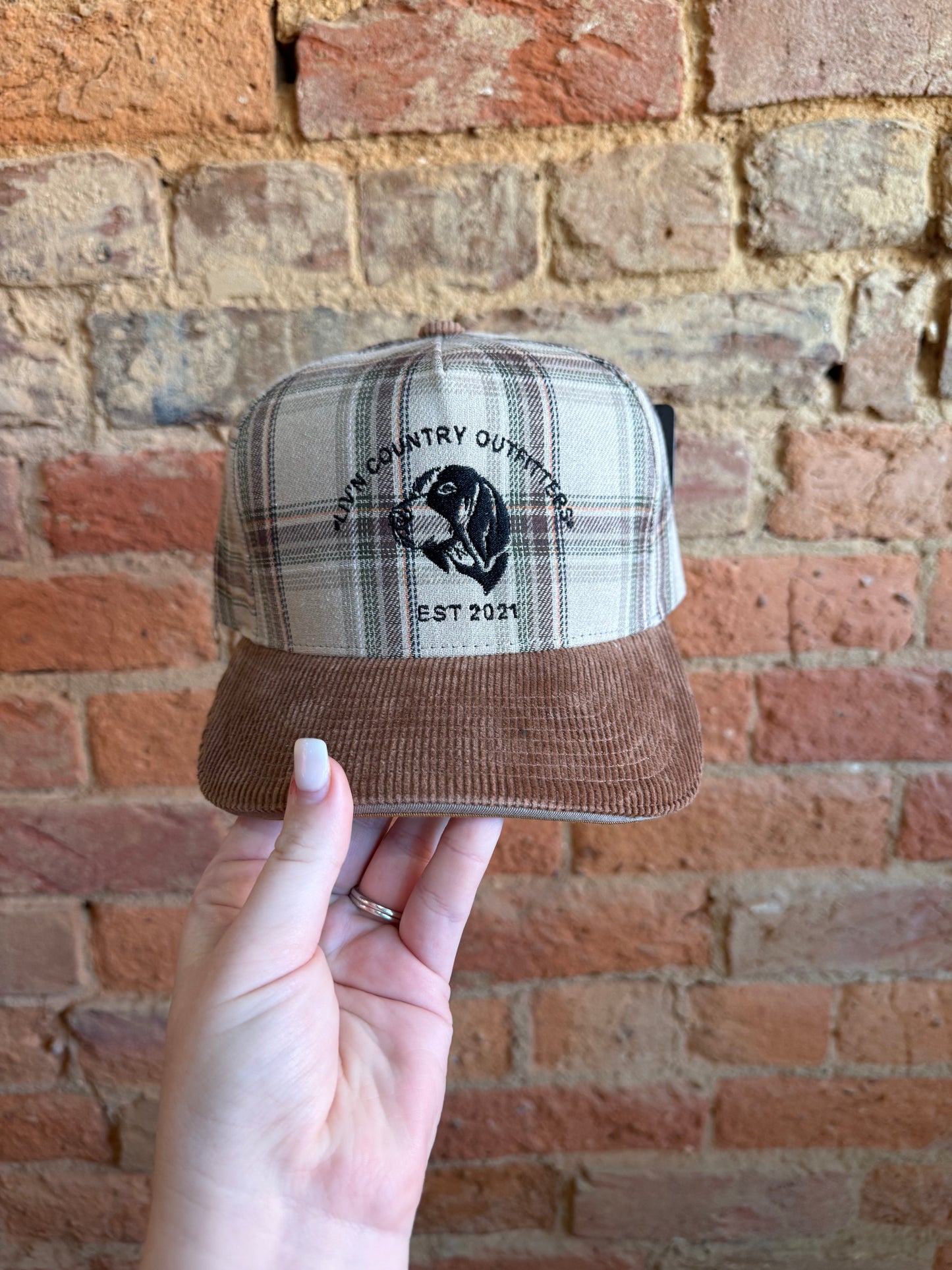 LC Logo Tan Plaid
