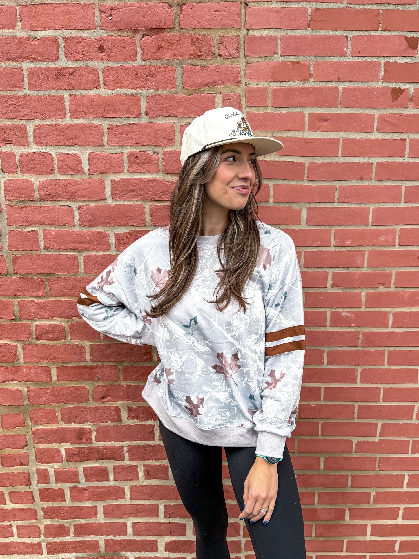 Leaf Print Pullover