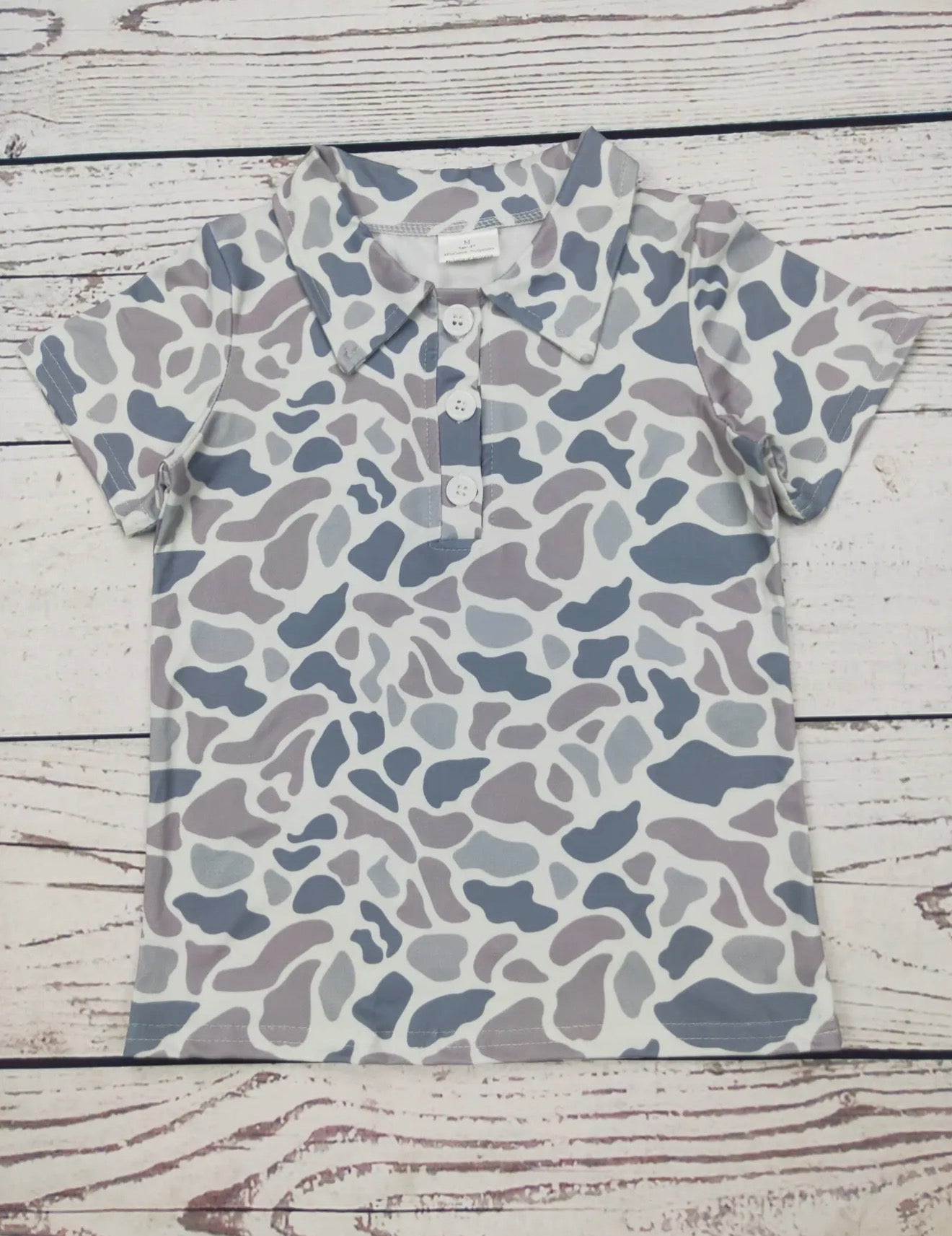 Boys Camo Polo