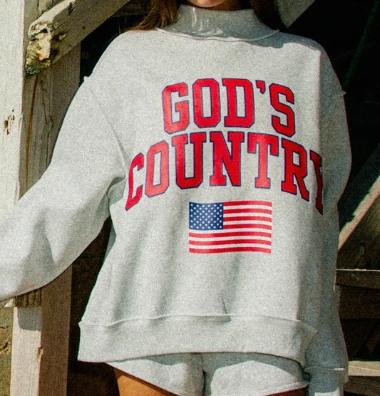 God’s Country/American Dream Mock Neck