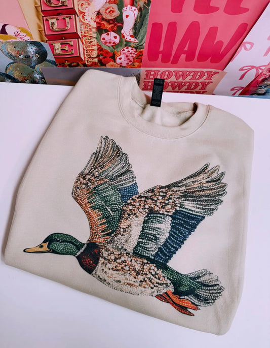 Bedazzled Duck Pullover