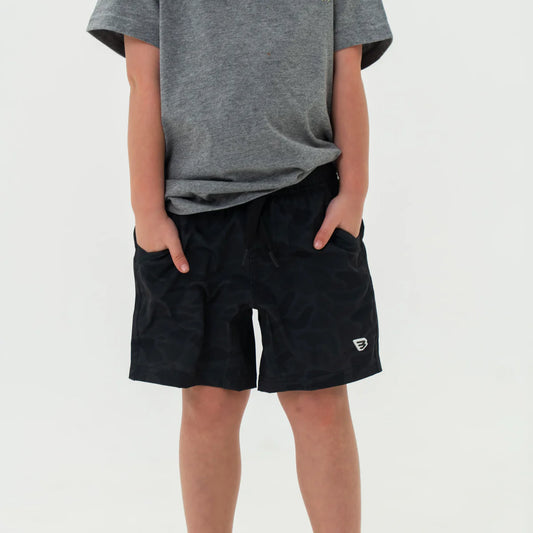 Youth Athletic Short— Black Camo
