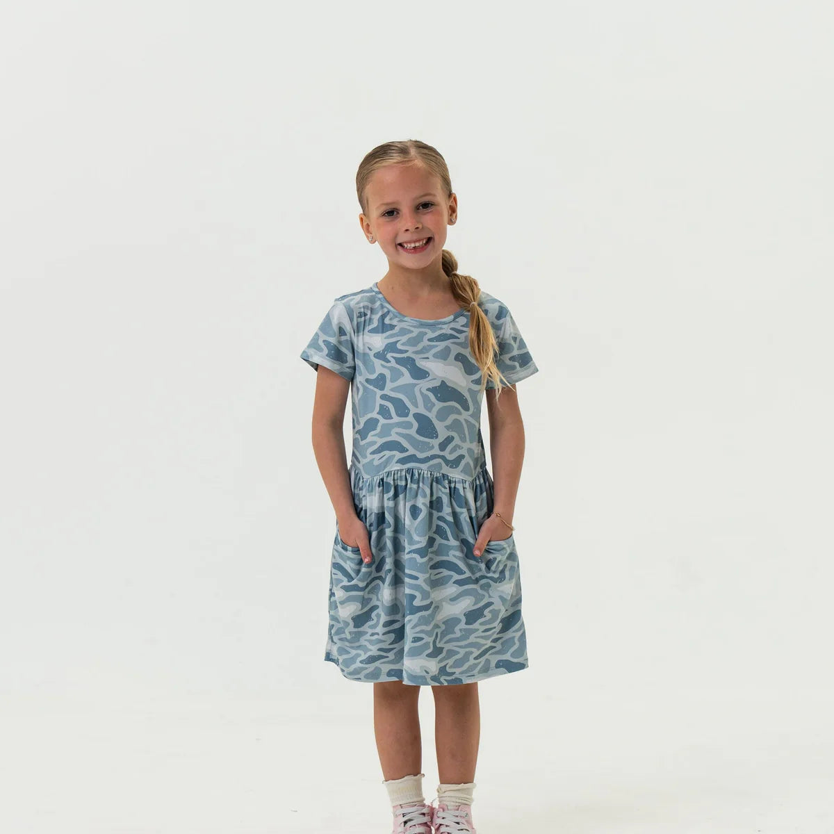 Youth Moxie Dress— Seaside Camo
