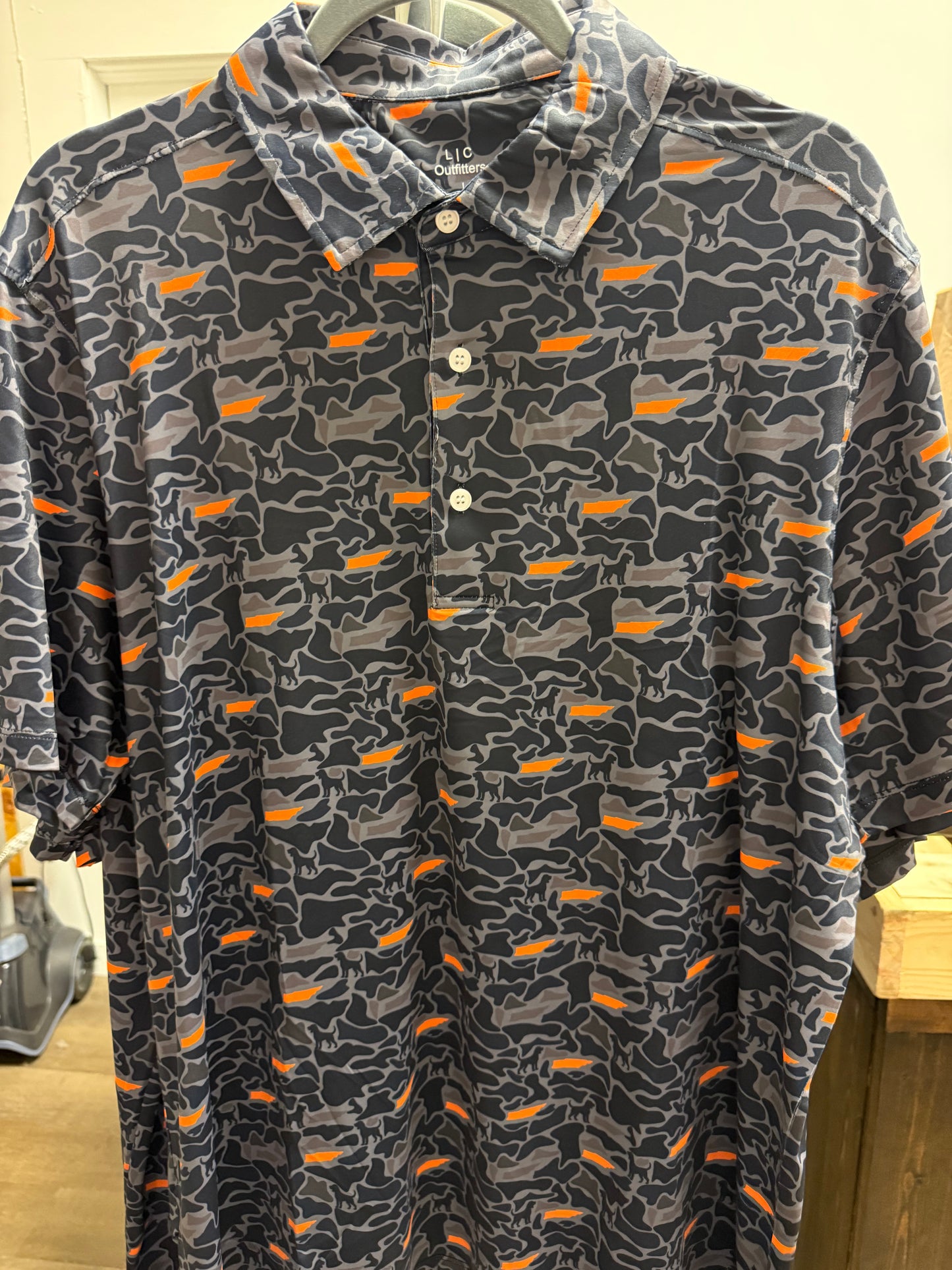 Black Camo UT Bluetick Polo- youth