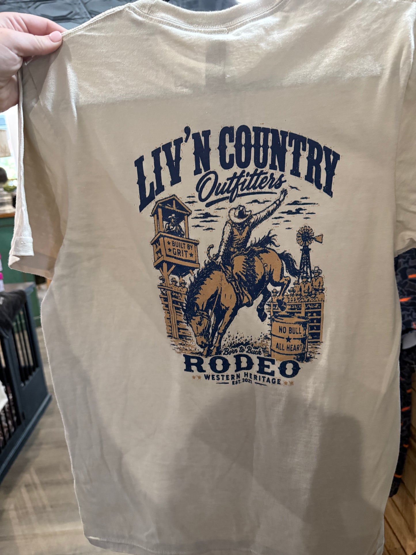 Beige Western Heritage Rodeo Tshirt